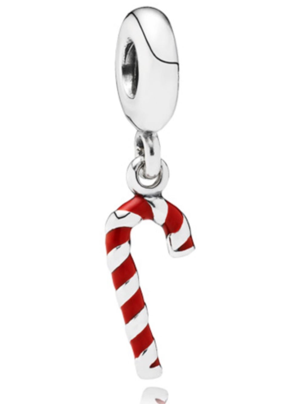 Retired Pandora Charm - Christmas Candy Cane Dangle Charm